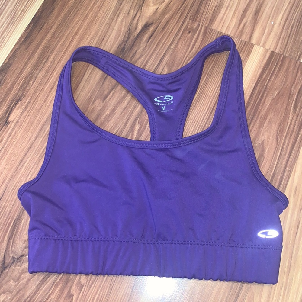 Purple sports bra
